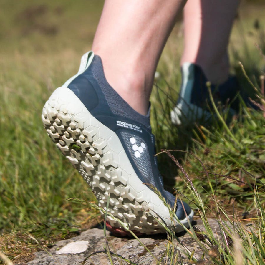 Blue Kids' Vivobarefoot Primus Trail Knit Fg Running Shoes | Philippines 0250HAPK